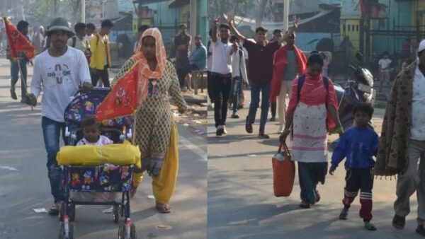 बच्चों को स्ट्रॉलर में लेकर 250 KM की पदयात्रा पर निकले श्रद्धालु, भजनों संग कैलादेवी की ओर बढ़ते कदम
