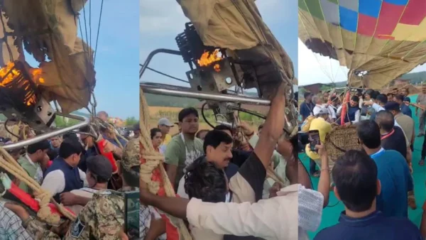 सीएम मोहन यादव के हॉट एयर बैलून में लगी आग, बड़ी दुर्घटना टली; घटना का एक्सक्लूसिव वीडियो आया सामने