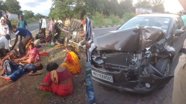 भंडारा: तेज रफ्तार कार की ई-रिक्शा से टक्कर, 9 महिला मजदूर गंभीर रूप से घायल